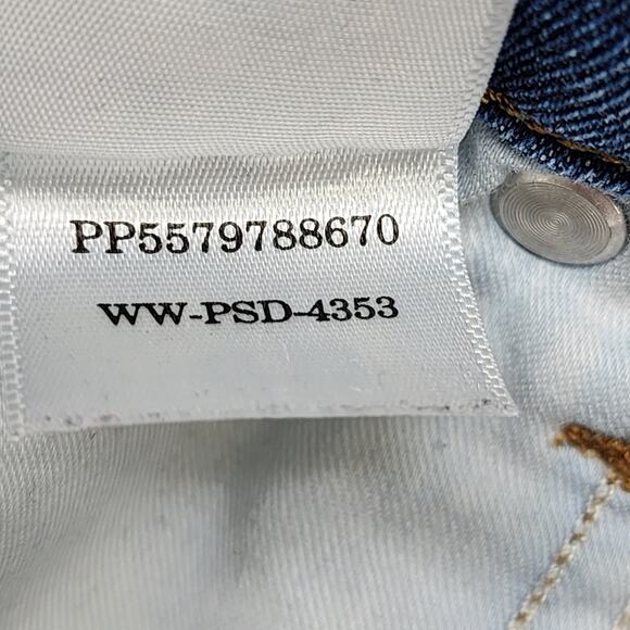 Everlane Jeans Womens 29 Blue The Vintage Skinny Jean Button Fly Raw Hem Stretch - Picture 10 of 15